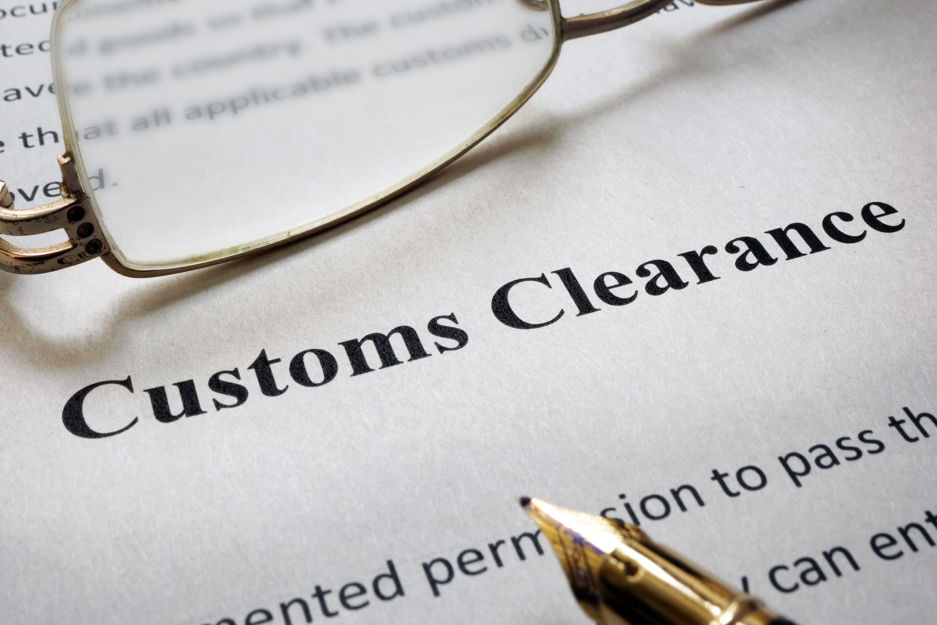 Import export customs clearance